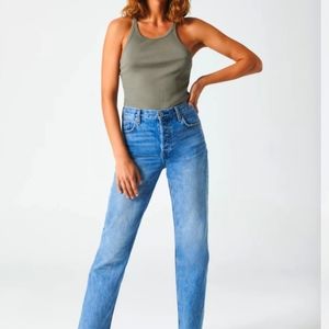 Denim Forum The Patti Mid Rise Straight 31L Jeans